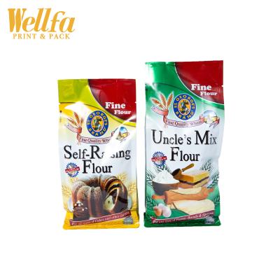 China Barrier OEM Flour Packaging Bag Flat Bottom Pouch With Clear Window for sale