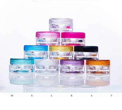 China Square Plastic Jar 3g 5g Clear Skin Care Cream Small for sale