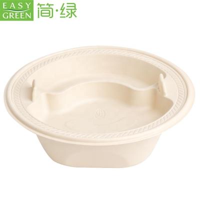 China Eco-Friendly Easy Green Hot Selling Cornstarch Cornstarch Salad Biodegradable Disposable Soup Bowl With Lid OG-800 for sale