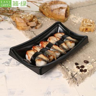 China Sushi To Go Box Green Wholesale Hot Selling Disposable High Quality Plastic Sushi Easy To Go Box for sale