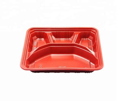 China Green Microwavable Leakproof Plastic Easy Leakproof Disposable Bento Lunch Box/Fast Food Container With Fog Cover for sale