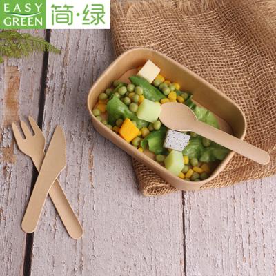 China Green Easy Disposable Eco-Friendly Wholesale Heat Resistant Disposable Natural Cutlery Sets Knife Fork Spoon for sale