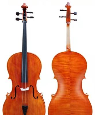 China Tiger Pattern Cello Beginner Flawless Natural Solid Wood Adult Children 4/4 Cello for sale