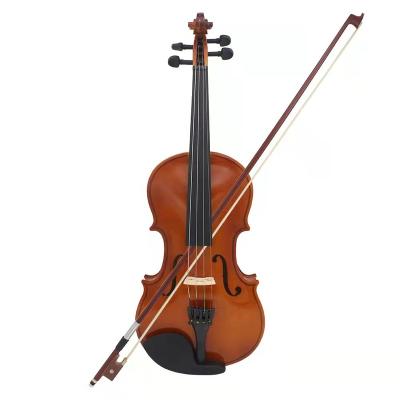 China Wholesale 4/4 Maple Natural Solid Wood Student Violin Kit for sale