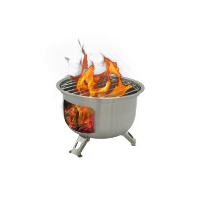 China HWL-33 Stainless Steel Multi-Fuel Portable Camping Carbon Barbecue Grill Outdoor Rise Traveling Stove for sale