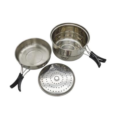 China Stainless Steel 201 CPJ-30 Lightweight Portable Outdoor Steaming Pot Riser Set for sale