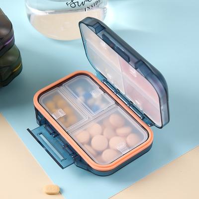 China Modern Low Price Moisture Proof Small Pill Box for Pocket Purse Travel Pill Organizer Daily Pill Case Portable Medicine Vitamin Holder for sale