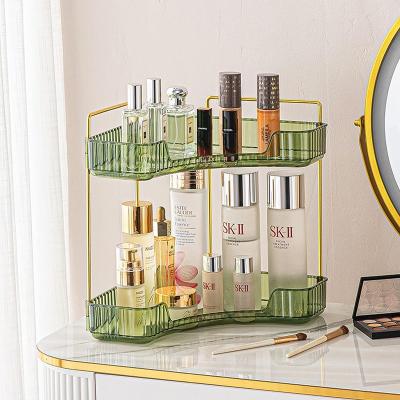 China Bathroom Top Sale Corner Bathroom Counter Organizer Bathroom Countertop Shelf Makeup Organizer for Perfume Tray Corner Storage for sale