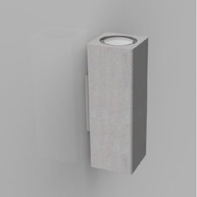 China Modern Outdoor IP65 Through The Light Gray Color GU10 Material Cement Wall Lamp Holder Max 2*35w Sconce Lamps For Garden for sale