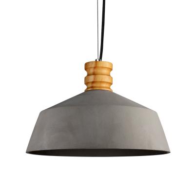 China Luxury Concrete Downlights Common Wood Pendant Lamp Concrete Modern Chandelier for sale