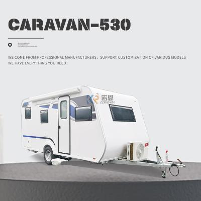 China Outdoor OEM Portable Travel Trailer Camper Trailer Off Road Camping Caravan Moving Truck for sale