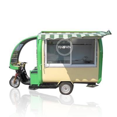 China Can be customized electric coffee tricycle ice cream food cart with CE certification fast mobile food truck for Europe for sale