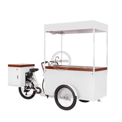 China Mobile cargo summer vacation ice cream tricycle/electric freezer cargo bike/cold drink vending bike for sale