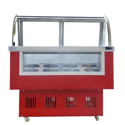 China Pan Can Be Customized Summer Ice Cream Showcase Bakery Gelato Popsicle Display Food Grade Freeze Food Snack Cabinet for sale