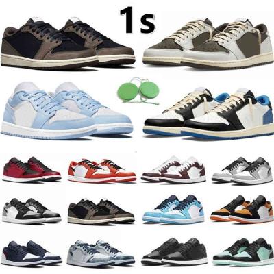 China Durable With Box 1s Low Top Sports Sneakers Mens Womens Running Shoes Men's Basketball 1s Shoes for sale