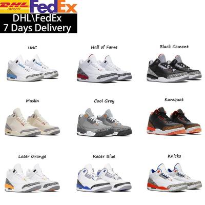 China Durable With Box 3s Basketball Shoes Fire Red Runner Mens Sport Sneakers Fashion Walking Boots 3s Shoe for sale