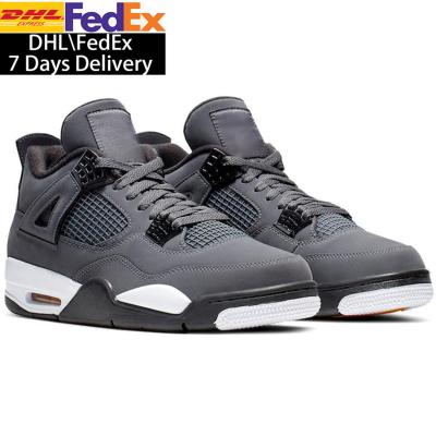 China Durable With Box 4s Sports Cool Gray Sneakers Retro Basketball 4s Shoes Mens Walking Boots Womens Good Quality Running Shoes for sale