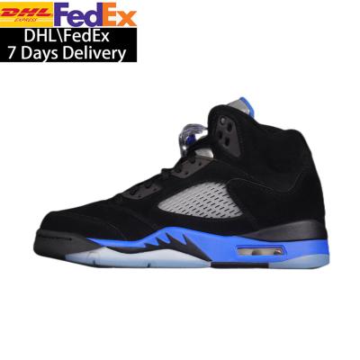 China Durable With Box 5s Men's Basketball 5s Mens Blue Sports Sneakers Box 5s Women Running Shoes Good Quality Walking Boots Men's Shoes for sale