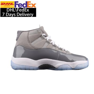 China Durable With Cool Gray Fashion Running Shoes Women's Retro Box Sneakers 11s Basketball Shoes Men's Sports Walking Boots for sale