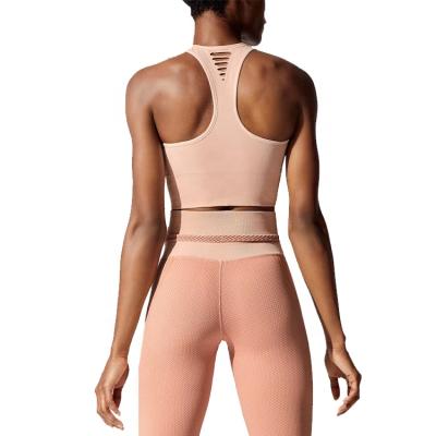 China Custom Women's Breathable Fitness Gym Seamless Yoga Set Women Yoga Suit Set New Seamless Knit Yoga Set for sale