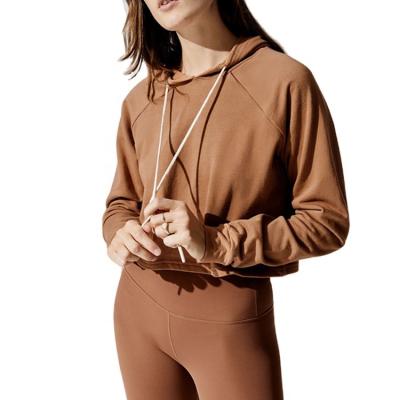 China Wholesale Breathable Hoodie Sweatshirts For Women Solid Color Fitness Women Hoodies Sweatshirts for sale