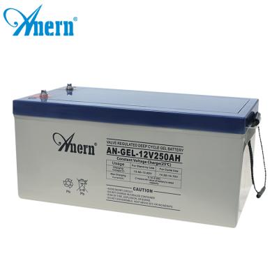 China Solar battery gel solar energy air to ground missile home appliance battery 12v 250ah battery for sale