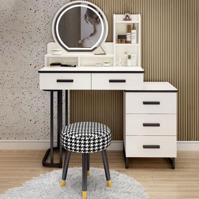 China Nordic minimalist storage bedroom dressing table mirror with lamp dressing table for sale