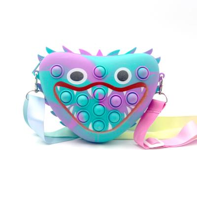 China Fashion Decompression Bubble Stain Silicone Messenger Bag Small Poppy Playtime Bobby Pioneer Rodent Killer Monster Bag for sale