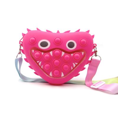 China Fashion Decompression Bubble Stain Silicone Messenger Bag Small Poppy Playtime Bobby Pioneer Rodent Killer Monster Bag for sale