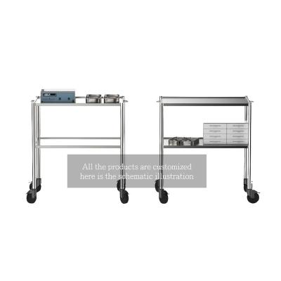 China Medical Mobile Trolley Customized Assembled Hospital Metal Trolley Trolley for sale