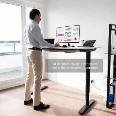 China Modern Customizable Height Adjustable Desk Adjustable (Height) Desk With Metal Working For A Sleek Look for sale