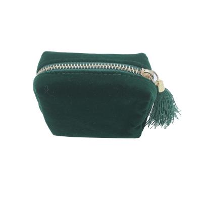 China Mini Design Durable Simple Velvet Fashion Cosmetic Bag for sale