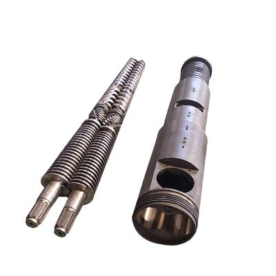 China Wear And Corrosion Resistance 65/132 High Calcium Tapered Twin Screw Barrel For Plastic Extruder for sale