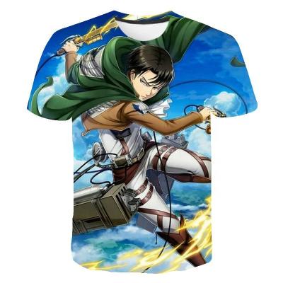 China Anti-Wrinkle Attack On Titan T-shirt Mens Womens Kids Tee Cool Summer Anime 3D Print T-shirt Boy Girl Kids Full Length Short Sleeve clothing for sale