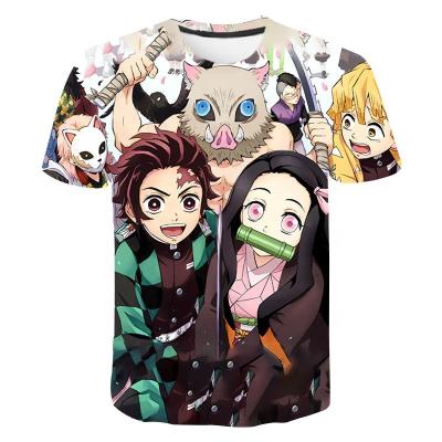 China Anti-Wrinkle Kimetsu No Yaiba 3D Printed T-shirt Men Women Kids Summer Cool Tee Tops Male Streetwear Anime Demon Slayer Cool T Shirt for sale