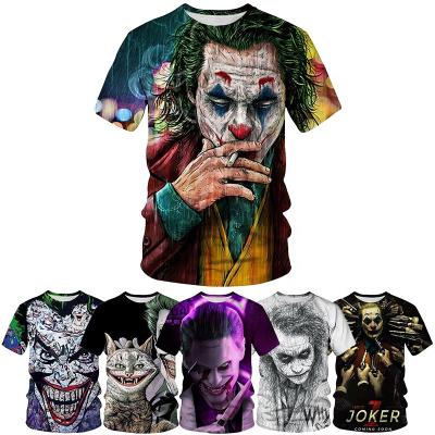 China 2022 Summer Newest QUICK DRY Clown 3D Printed Shirt For Men's Casual Clown Short Sleeve Joker 3D Printing T Shirt From Men Funny Tee Tops for sale