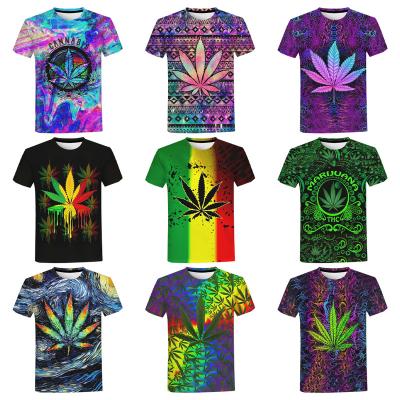 China Bob Marley Weeds Leaf 2022 QUICK DRY 3D Digital Printing Shirt for Men and Kid's Fashion Unisex Custom All Over Print OEM and ODM Tops for sale