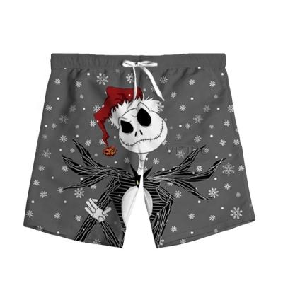 China 2022 Hotsale Anti-wrinkle 3D Printing Hotsale Men's Swim Trunks Summer Casual Sporty Beach Short Swimwear Summer Beach Swimwear Merry Christmas for sale