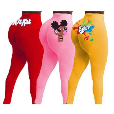 China Viable wholesale fitness women's high waist butt pants crack! crack! fashions casual snack yoga leggings for sale