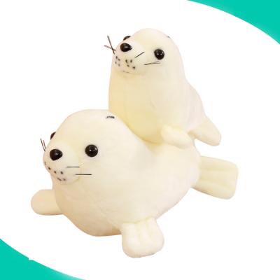 China White soft plush custom plush sea lion toys for kids stuffed sea animal lions plushie toys for sale