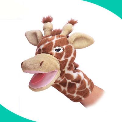 China Funny Talking Plush Kids Stuffed Animal Giraffe Ventriloquist Puppets For Sale for sale