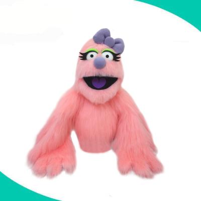 China Wholesale Soft Plush Pile Pink Long Plush Stuffed Monster Puppet For Sale for sale