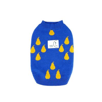 China Stocked Comfortable Breathable Fruit Dog Pet Knit Sweater Printing Soft Dog Sweater Dog Knit Sweater for sale