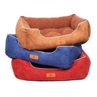 China General Cat Bed Pet Four Seasons Soft Nest Cushion Dog Nest Different Color Color Square Pet Heating With Mat XL for sale