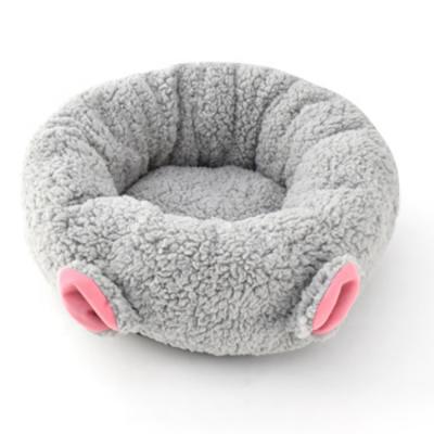 China Hot Selling Pet Heating Nest Stylish Soft Bag Pet Lamb Down Round Nests for Cats and Dogs for sale