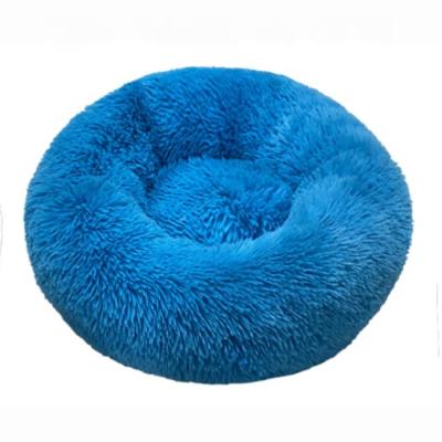 China Breathable Super Soft Fluffy Comfortable Nest For Cat Dog Round Plush Cheap Dog Beds Luxury Pet Bed For Dog Pet for sale