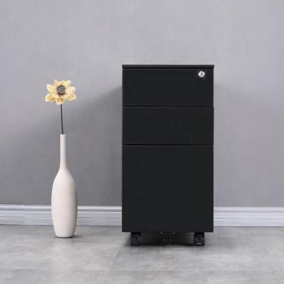 China Electrostatic Powder Coated Mobile Cabinet 3 Drawer Mobile Cabinet 3 Drawer A4 File Storage A4 File Storage Shelf Metal Office Use Locker Cabinet Pedestal Mobile Cabinet for sale