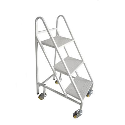 China Modern Library Device School Library Ladder Book Trolley Trolley Book Rack Double-Sided 3-Layer Ladder for sale