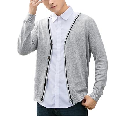 China Spring and Autumn Long Sleeve Men's Sweater Anti-pilling V-Neck Knitted Youth Casual Cardigan Coat for sale