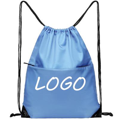 China Recycle; Customized Wholesale High Quality Reusable Polyester Drawstring Bags Eco-friendly Waterproof Shopping Bags With Logo for sale